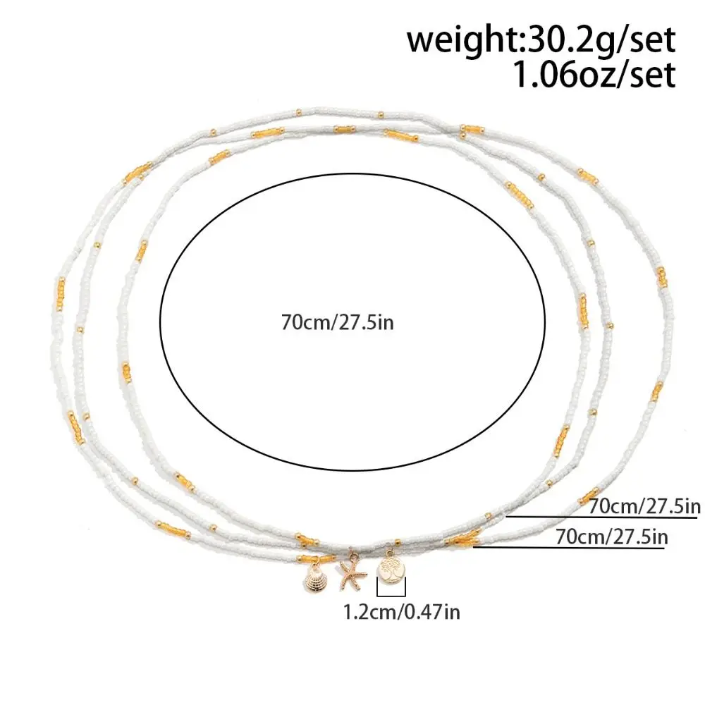 مجوهرات الجسم الأرز حبة الخصر سلسلة ملونة مطاطا حزام البطن سلسلة البيكينيات مجوهرات العرقية نمط الجسم سلسلة مجوهرات الفتيات #2