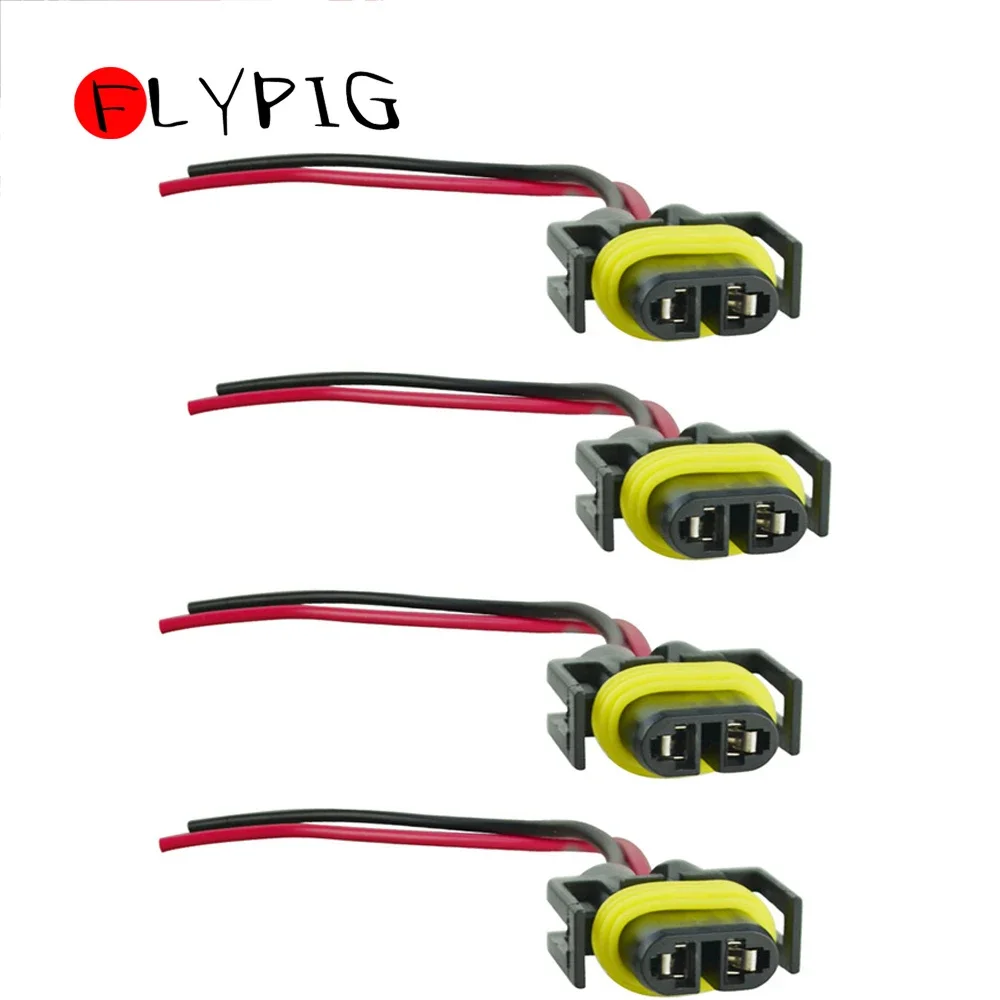 

4pcs 880 881 H11 Wiring Harness Socket Female Adapter Wire Connector Cable Plug for HID Xenon Headlight Fog Lights Lamp