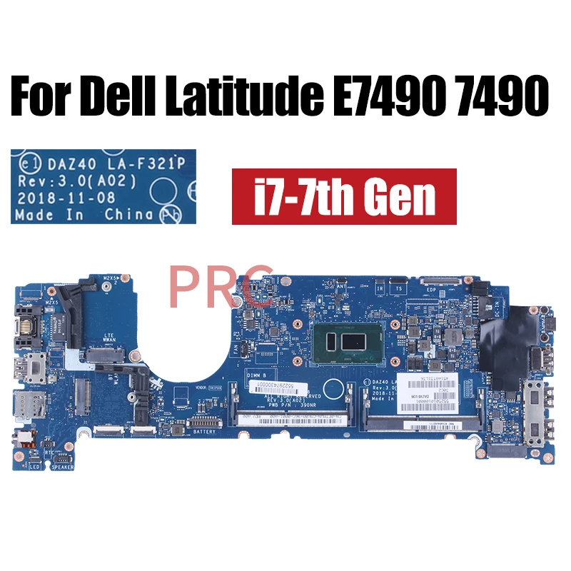 Para dell latitude 7490 placa-mãe do portátil LA-F321P 0pp44f