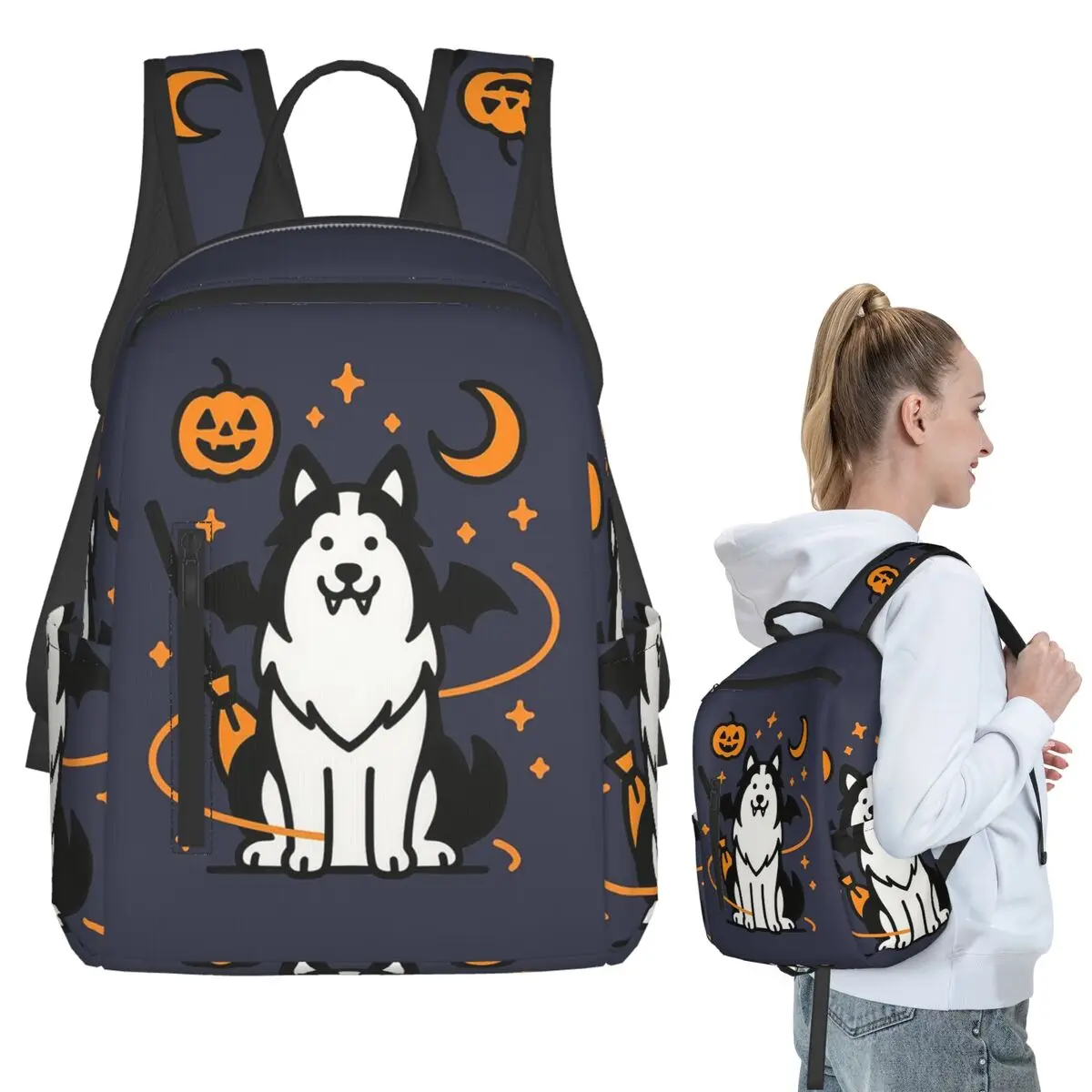 

Halloween Shetland Sheepdog Sheltie Backpack Student BookBag Children School Bag Computer Shoulder Bags Boys Girls