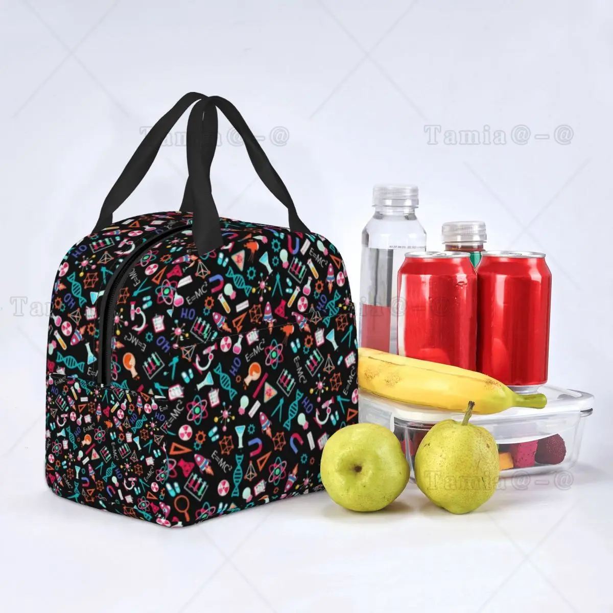 Chemistry Lover Insulated Lunch Bag for Women Resuable Science Laboratory Technology Thermal Cooler Lunch Box Kids School