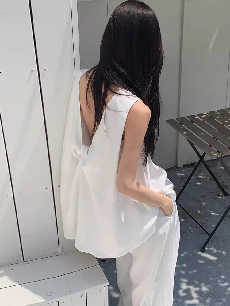 

Свободный женский топ с узлом Svel Ba Knot, летний модный повседневный корейский топ с круглым вырезом для молодых женщин