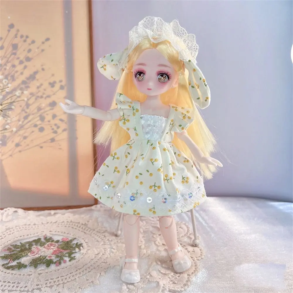 

with Clothes BJD Doll Dress Up Simulated Eye Simulated Eye Hinge Doll 23cm Cute Removable Joints Doll Birthday Gift