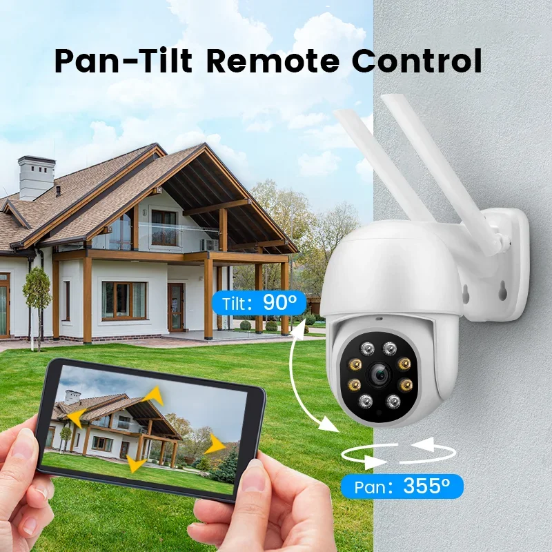 2026 Best Quality VeeZoom Wireless Security Dome PTZ Camera 8MP 4K WiFi Two-way Audio Human Motion Tracking AI Humanoid Cloud