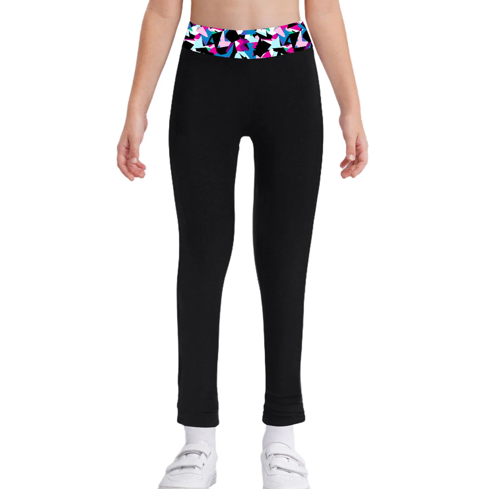 Pantaloni sportivi da yoga per bambini per ragazze Pantaloni ad asciugatura rapida Corsa Allenamento Attività all'aperto al coperto Costumi Leggings stampati