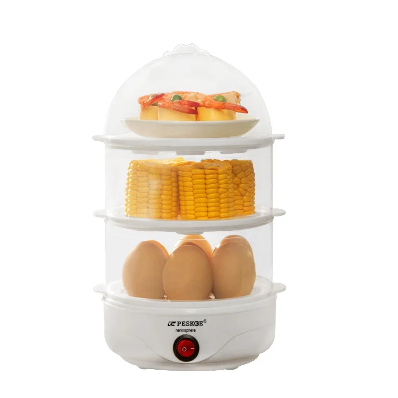 

Полукруглая яйцеварка, многослойная электрическая пароварка, маломощный автоматический паровой нагрев для домашнего общежития, изготовленный из пластика