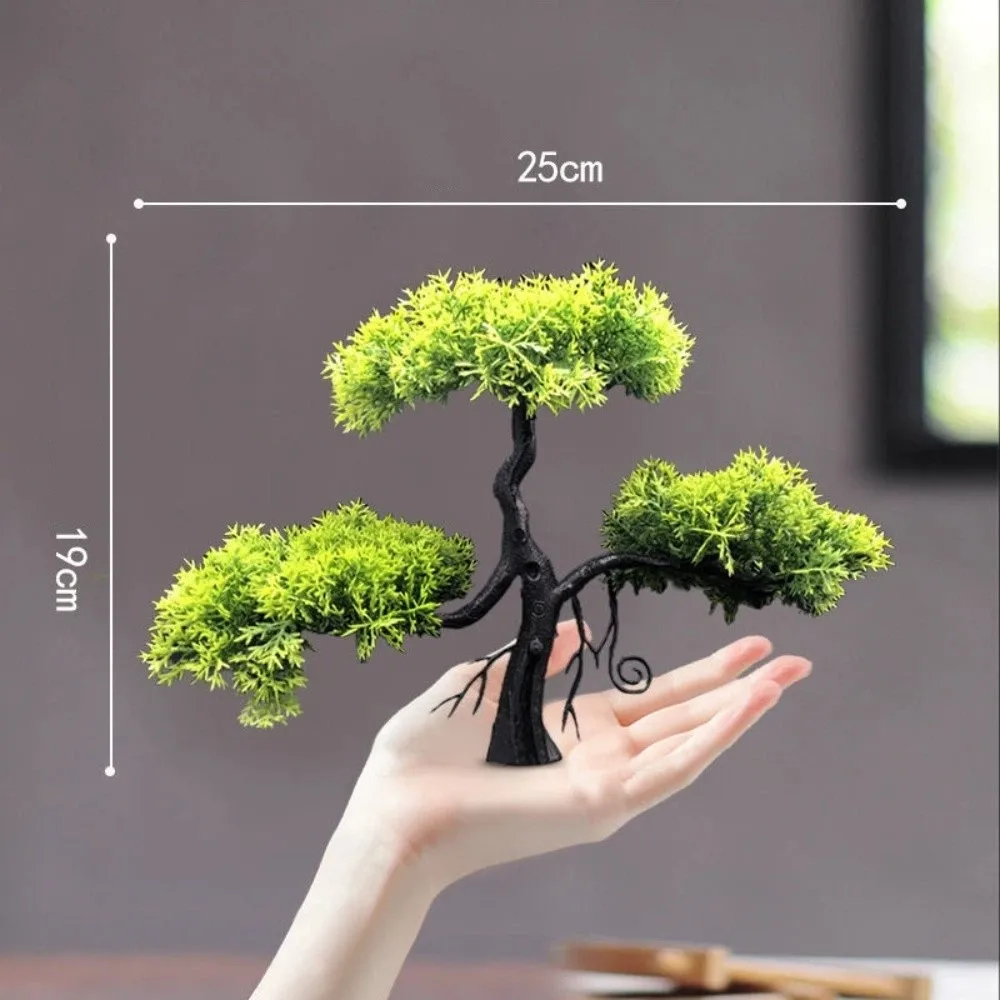 New Pine Tree Branches Artificial Potted Pine Tree Plant Leaves Plastic Fake Pine Tree Fake Trees Plastic Flowers Home