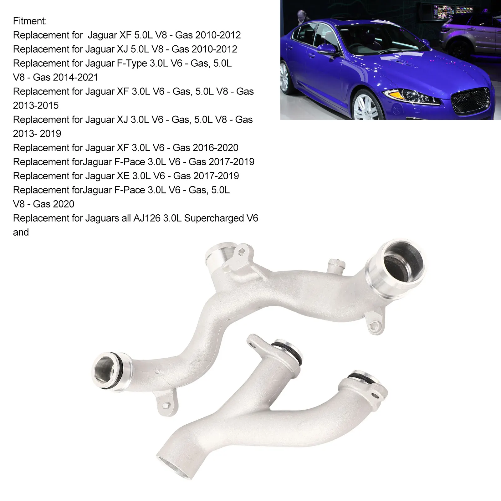

Thermostat Top Crossover Hose Rugged Easy Use LR092992 Coolant Outlet Pipes Water Pipe for Velar 3.0L V6