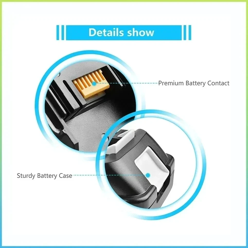 Makita 18V 9000mAh Rechargeable Battery 18650 Lithium-ion Cell Suitable For Makita Power Tool BL1860 BL1830 LXT400 With Charger