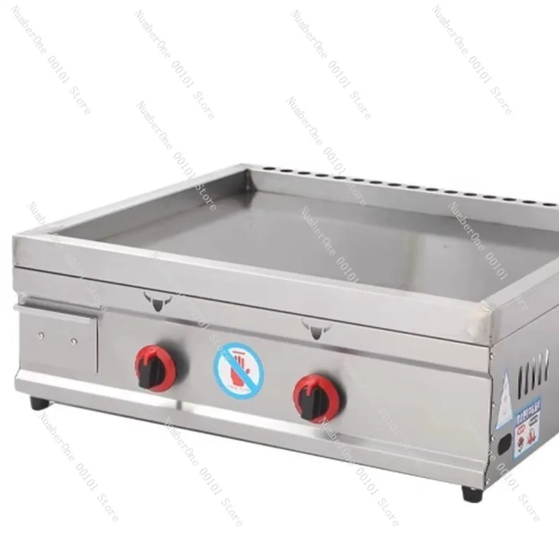 Commercial Gas Teppanyaki Griddle Grill Flat Top Cooking Station Stainless Steel Street Food Cart Equipment for Fried Rice Cold