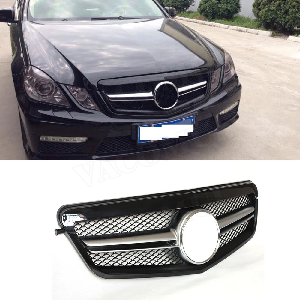 For W212 Diamond Front Bumper Grille Mesh For Mercedes Benz E Class E200 E250 E350 AMG 2010-2013  Pre-facelift Front Grill