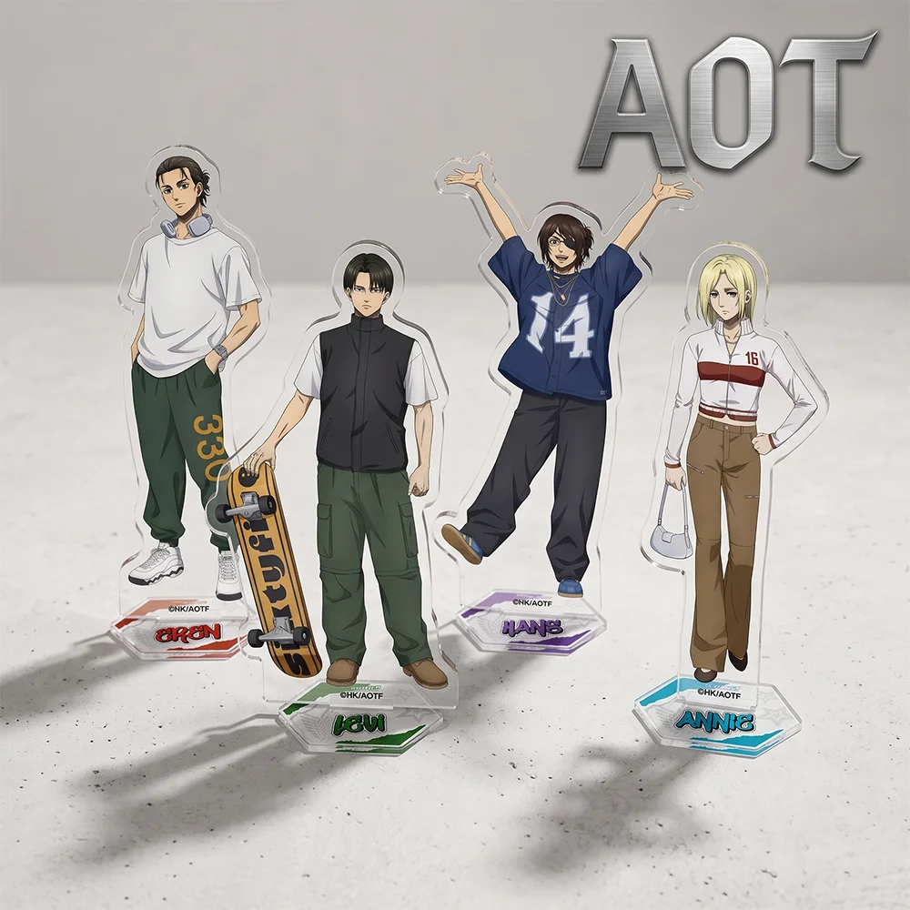 Attack on Titan 10&15CM Double Sided Acrylic Stand Keychain 2026 New Anime Stand Eren Levi Hans Erwin Desk Decor Fan Gift