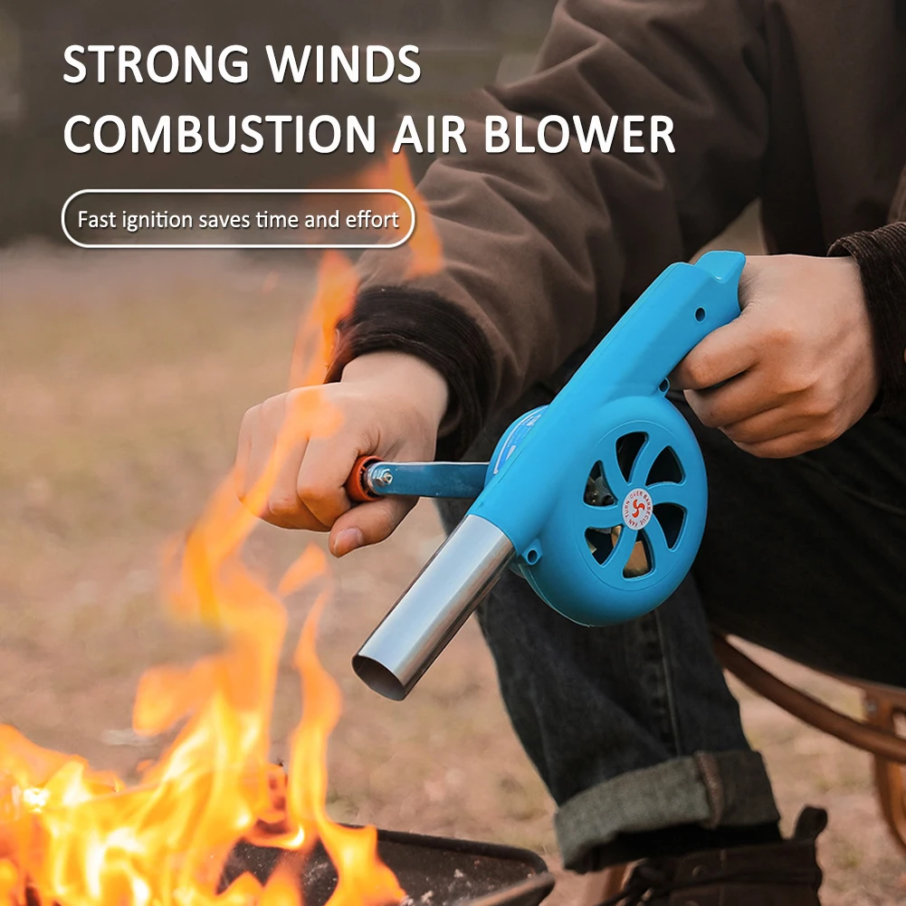 Manual Hand Crank Fan Portable BBQ Fan Air Blower Fast Fire Starter Lightweight Grill Picnic Camping Stove Accessories