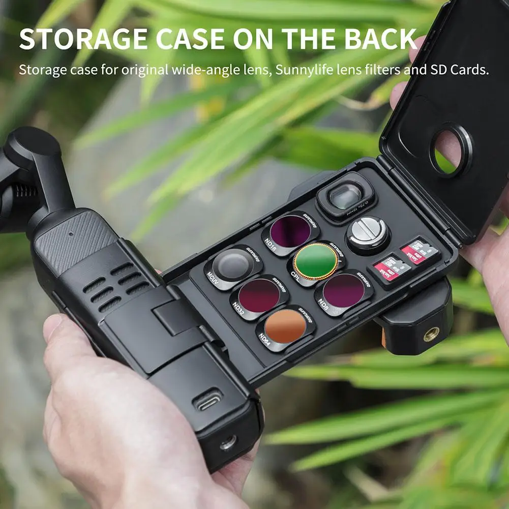 For DJI Osmo Pocket 3 Expansion Phone Holder Adapter Protective Case For DJI Pocket 3 Multi-Purpose Accessory With Storage Box