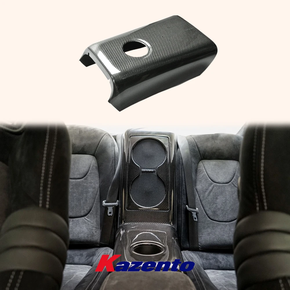 For Nissan GTR R35 (08-16 Only) KZ Carbon Fiber Rear Seat Arm Rest Cover Trim