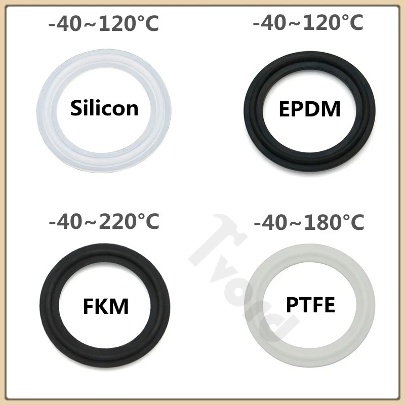 

Tri Clamp Ferrule Gasket 5 10Pcs ISO High Quality Pressure Sanitary Food Grade Seal Washer For Homebrew Silicon PTFE FKM EPDM