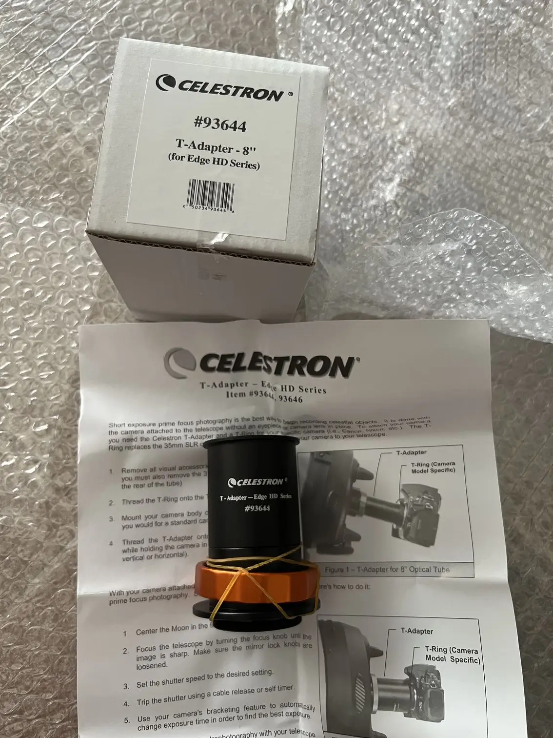 Celestron accessories camera adapter receiver single inverter ring Celestron C8HD code number:93644