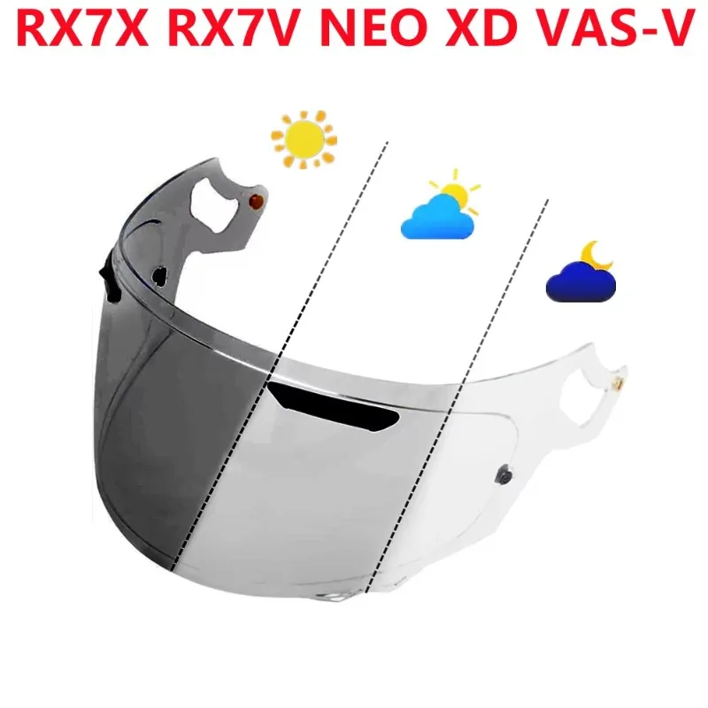 Photochromic Helmet Visor Shield for RX7X RX-7V NEO XD VAS-V RX-7X Discolor Cascos Visera Helmet Accessories Parts