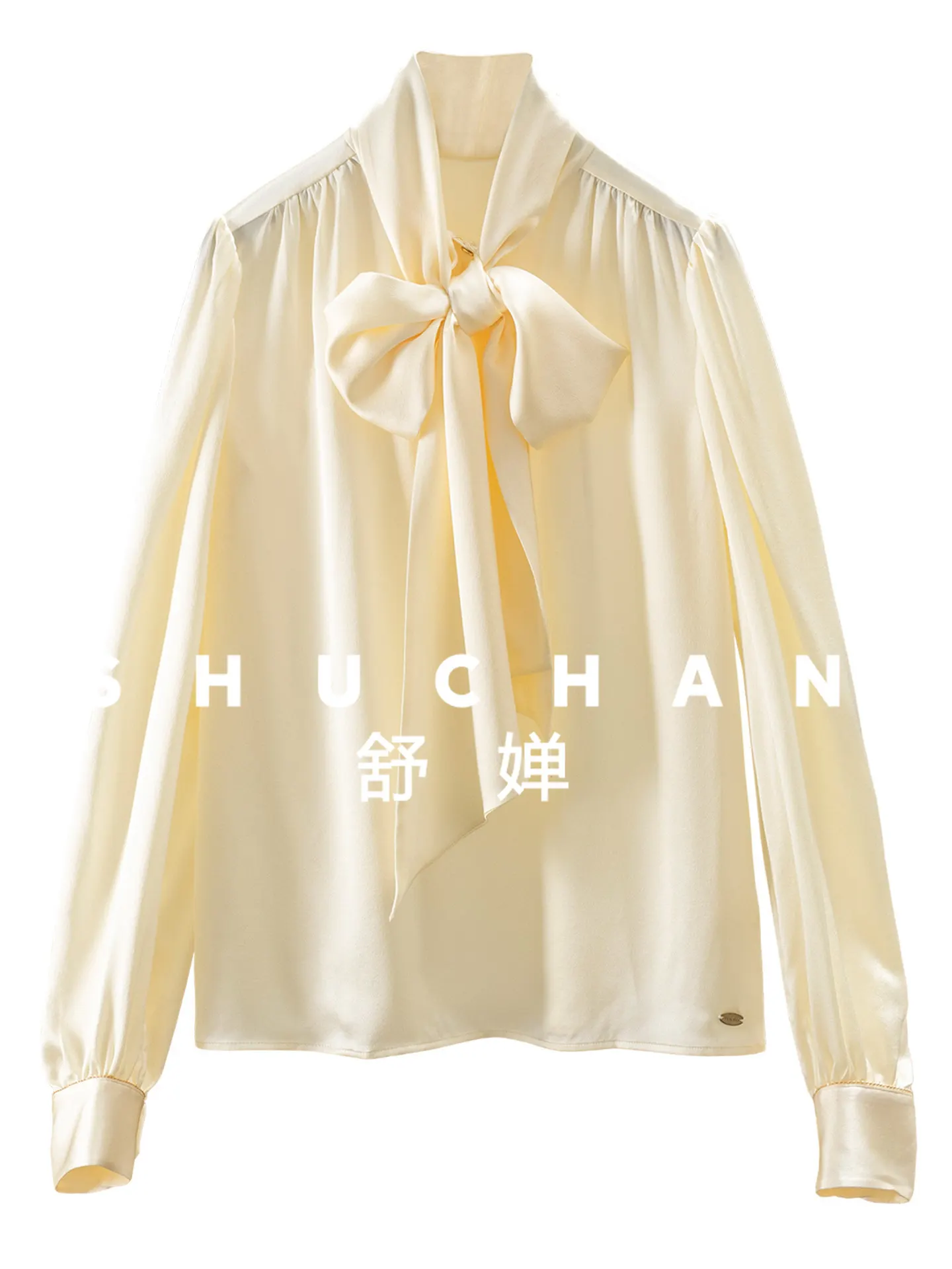 

Early Spring Blouse Women High-style Silk Georgette Satin Streamer Collar Shirt Women's 95E2 Blusas Mujer De Moda 2026