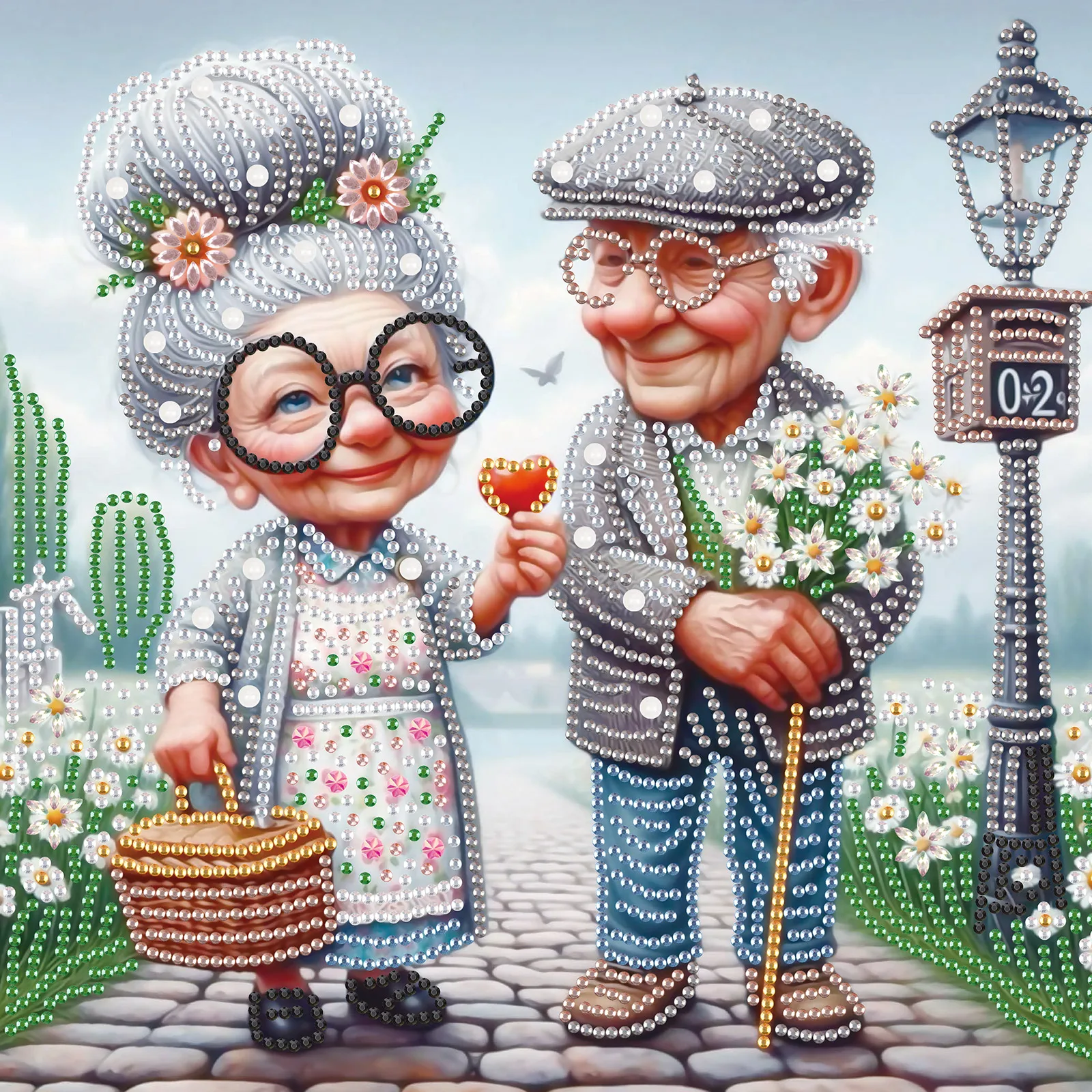 

Diamond Art Painting Kits for Adults,DIY Spouse 5D Special Shape Diamond Art Kits,Diamond Gem Art Painting for Wall Decoration