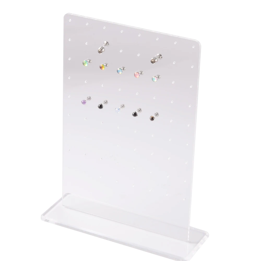 Piercing ekspozytor do biżuterii stojak akrylowy sprzedawca Organizer biżuterii półka Multi Ear Studs Storage Rack Tools