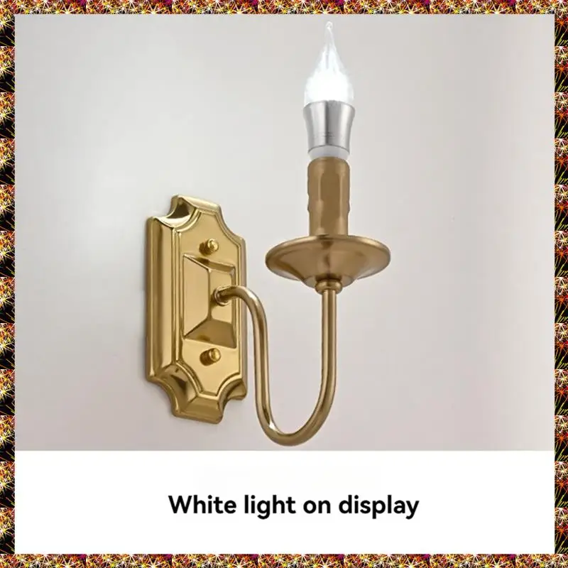 BTCL-candelabro Vintage de 3W, aplique de pared con Base E14, lámpara de pared de Metal para accesorio, dormitorio, sala de estar y pasillo