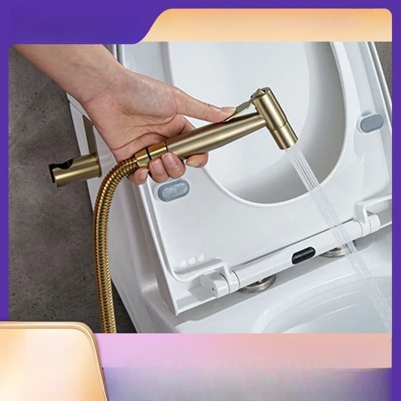 

Household Toilet High Pressure Spray Gun Golden Women's Washing Machine Nozzle Toilet Cleanser Bathroom