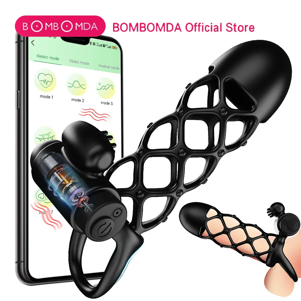 خاتم القضيب حلقة القضيب الهزاز APP التحكم تهتز تأخير القذف الجنس لعب للرجال زوجين Penisring كوكرينج ديك كم