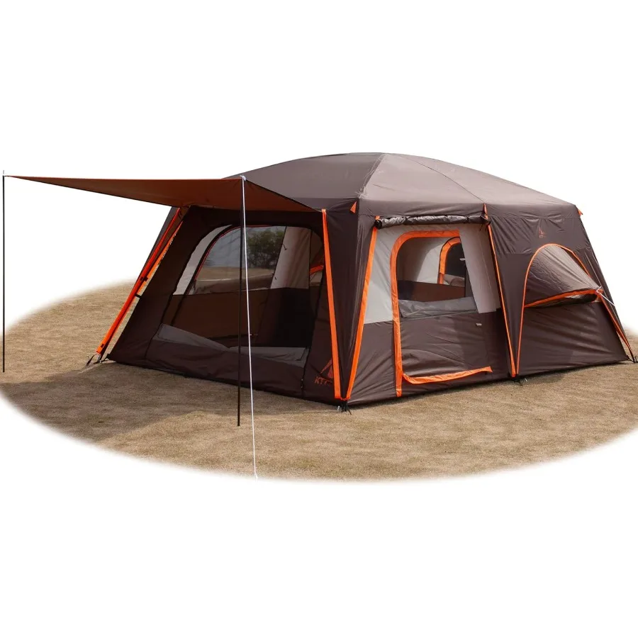 

Extra Large Tent 6101214 Person StyleB Family Cabin Tents 2 Rooms 3 Doors and 3 Windows with Mesh Straight Wall Waterproof Doub