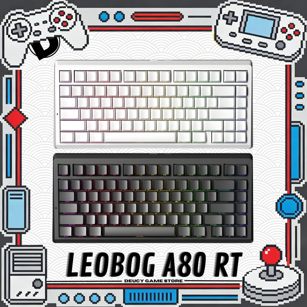 LEOBOG A80RT Magnetic Switch Gaming Keyboard Rapid Trigger RGB Backlight Low Latency Mechanical Keyboard for PC Gamer