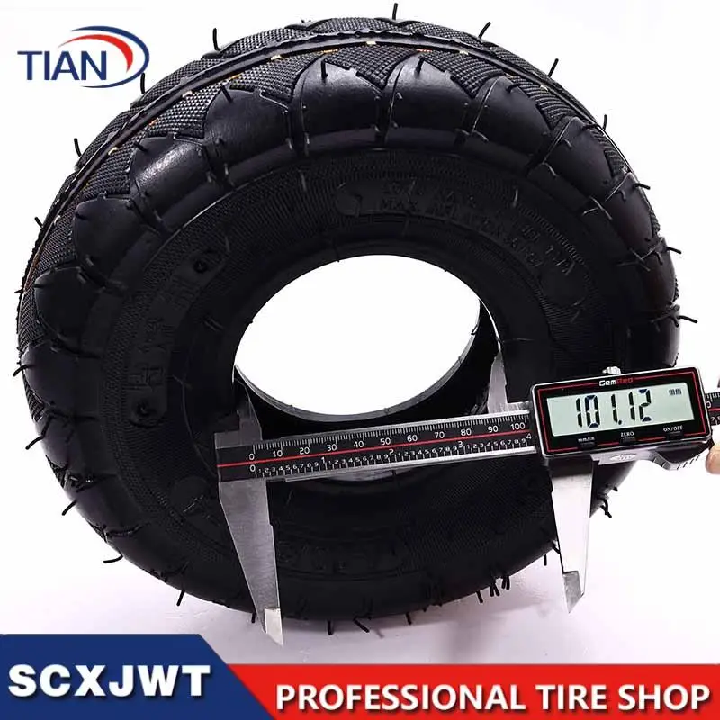 Replacement of Handcart Tires 4.10/3.50-4 Elderly Pedestrian Tires Three way Wheelchair Inner and Outer Tire Remodeling Parts