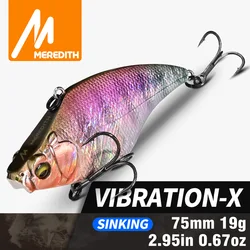 MEREDITH Fishing Lure VIB 75mm 19g Wobblers Fishing Tackle Fishing Lures Vibration Bait for Full Depth Artificial Accessories