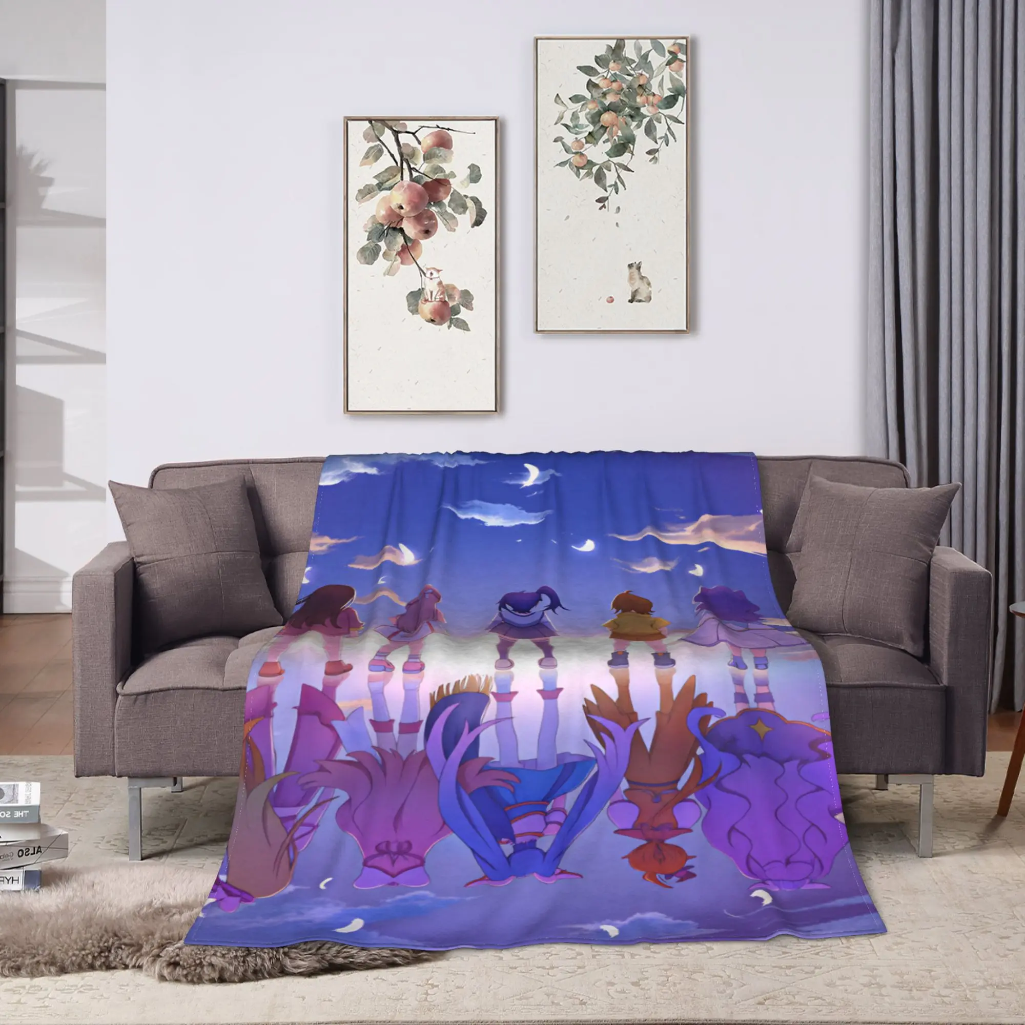 Pretty Cure  Soft Warm Blanket  Picnic Plush Bedding Throws Print Couch Chair Flannel Bedspread Sofa Bed Cover