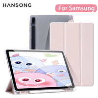 For Samsung Galaxy Tab S9 FE 11 Plus S9 S8 S7 Plus FE 12.4 in Case Transparent Back Tablet Cover For Tab S7 S8 11\