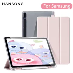 For Samsung Galaxy Tab S9 FE 11 Plus S9 S8 S7 Plus FE 12.4 in Case Transparent Back Tablet Cover For Tab S7 S8 11
