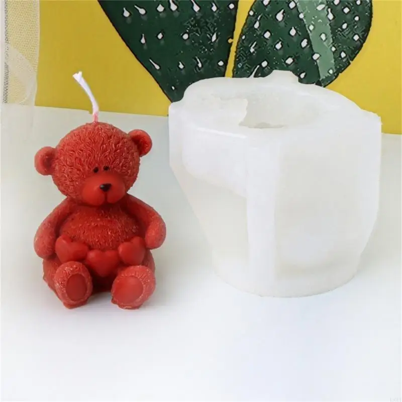 Detailed Lovely Bear Mould for Candle and Soap Craft Enthusiasts Daily Use