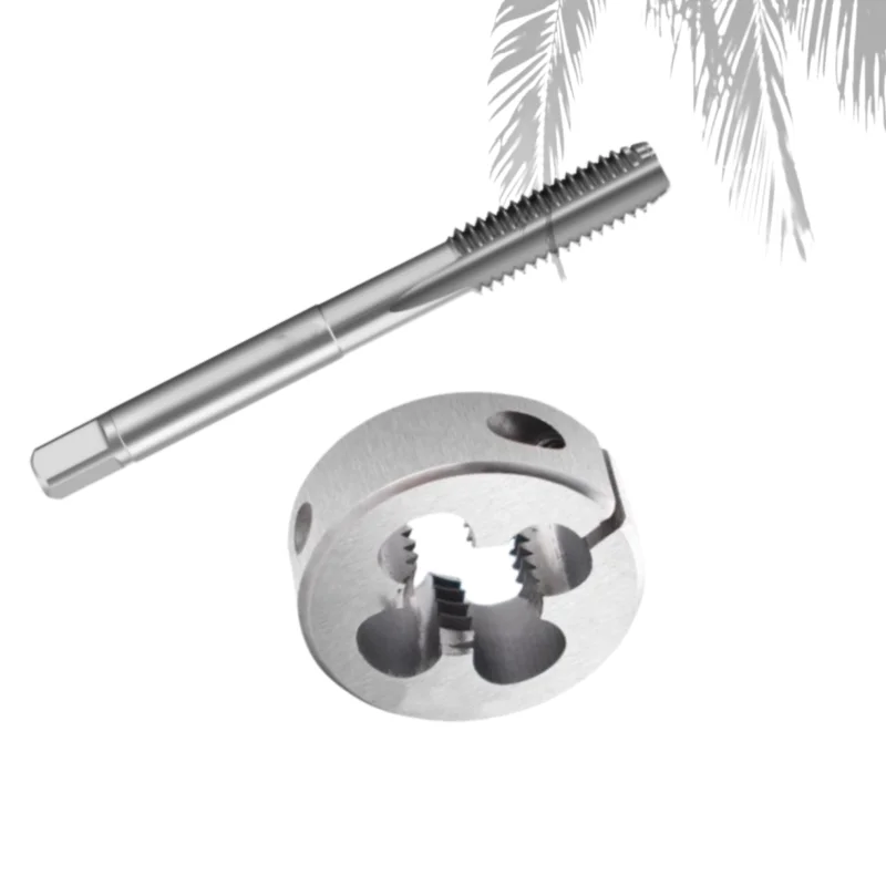 1Set HSSE Metric Left Hand Screw Thread Tap and Adjustable Round Die Set Fine Thread Dies Taps Suit M1M2M3M4M5M6M7M8M9M10M12
