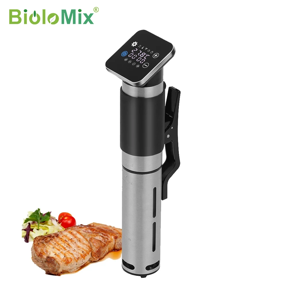 BioloMix 5th Generation Smart Sous Vide – Stainless Steel, IPX7 Waterproof, WiFi-Enabled Immersion Circulator with APP Control