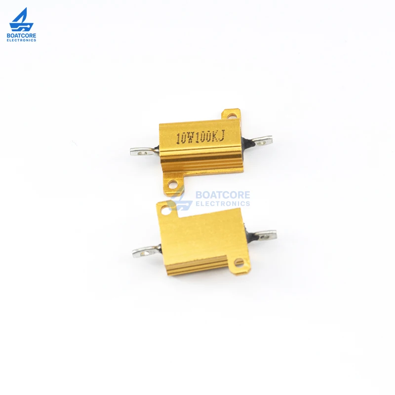 1PC RX24 10W Aluminum Power Wirewound Resistor Metal Shell Case 0.01-100K 0.1 0.5 1 2 3 5 6 8 10 100 150 200 300 500 1K Ohm