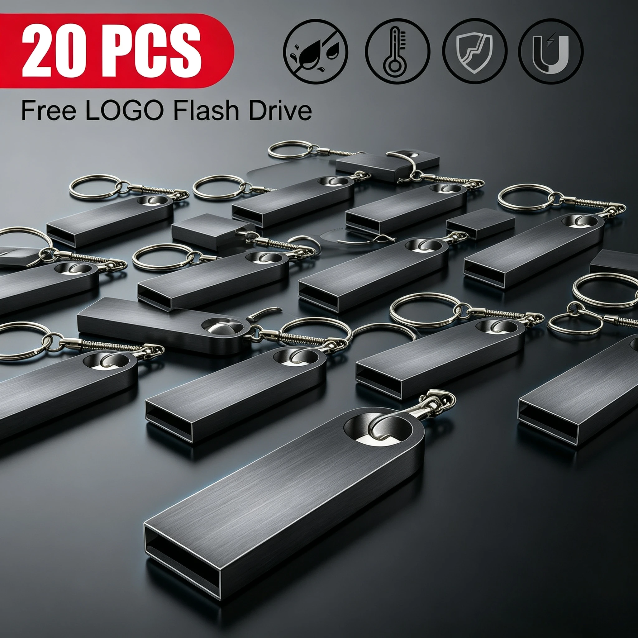 20PCS/Lot USB Flash Drive 1GB 2GB 4G 8GB Pen Drive 16GB 32GB Pendrive 64GB 128GB 2.0 Gift USB Stick 128MB 256MB Free Custom Logo