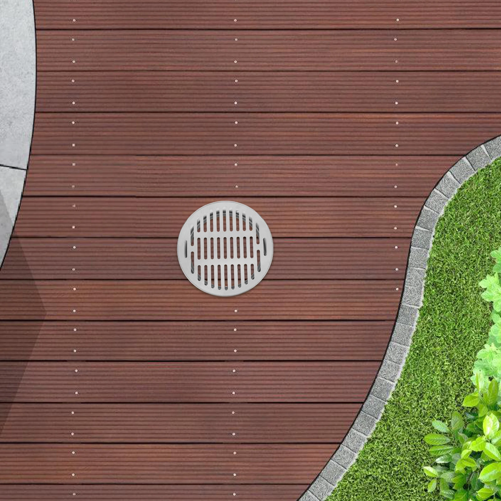 Sostituzione del coperchio dello scarico a pavimento in acciaio inossidabile Materiale 304 Guarnizione senza acqua ad alto flusso Facile installazione Slot per schede Giardino esterno
