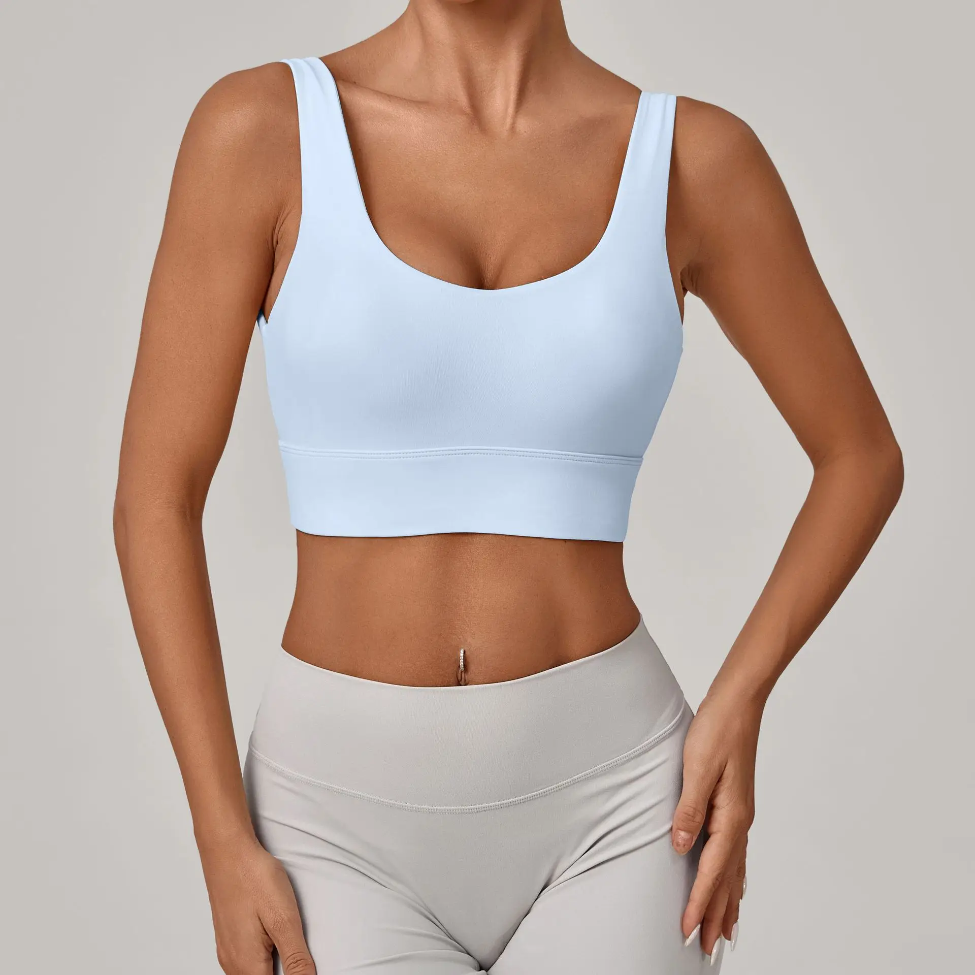 Wide Hemline Tight Yoga Bra for Women Gym High Support Push-up Running Fitness Bra Women Quick Drying Yoga Clothes Outerwear Top