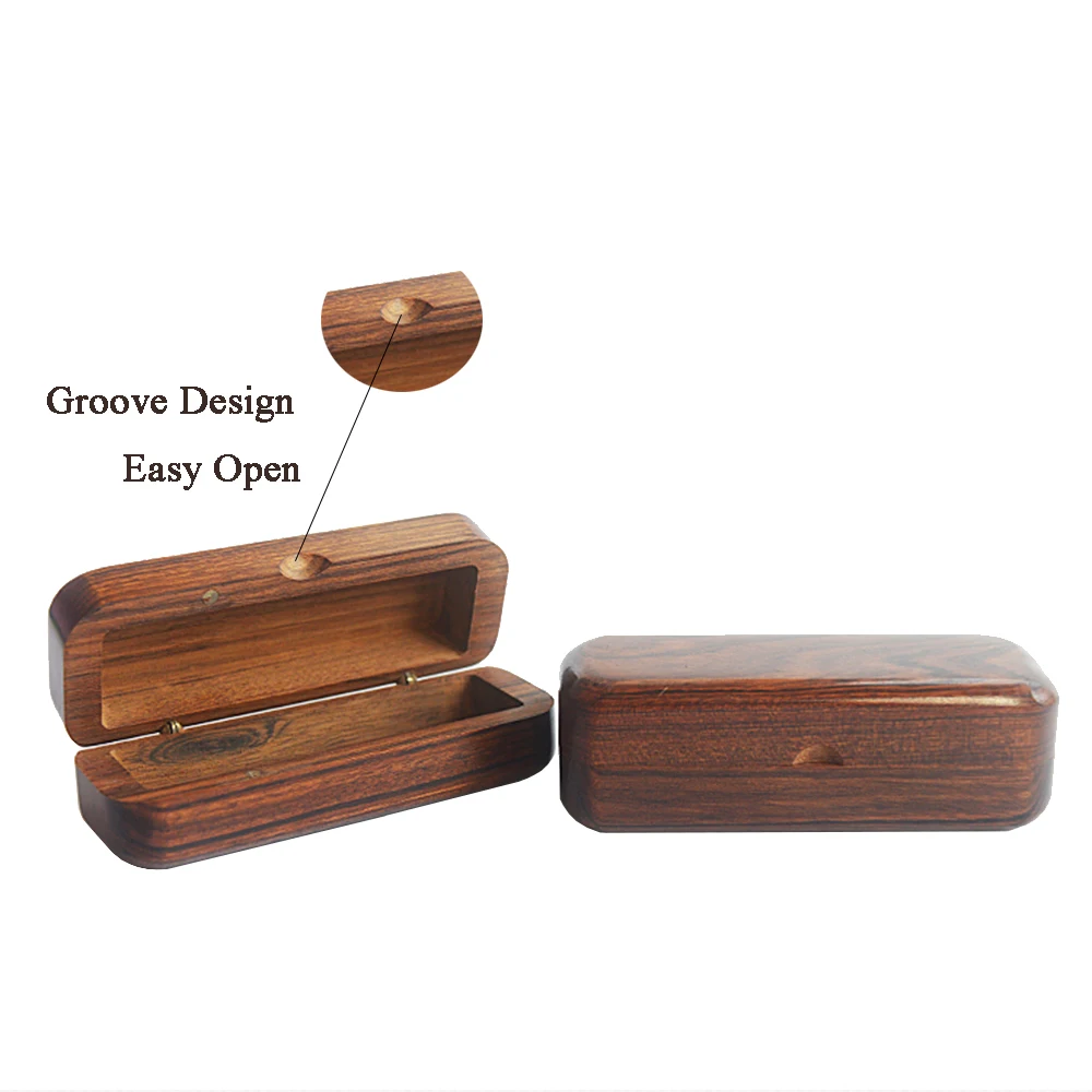 

Natural Rosewood Storage Box Solid Wooden Magnetic Custom Signature Name Stamp Seal Boxes Necklace Jewelry Rectangle Storage Box