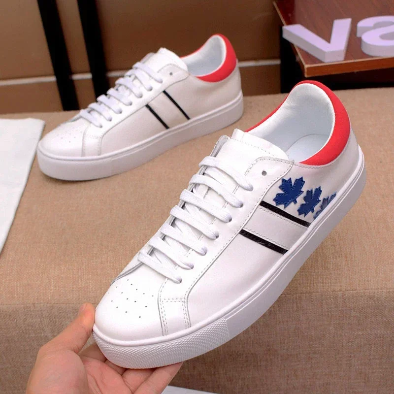 Dsq2 New 2024 Men Handsome Luxury Sneakers Leather Shoes Spring Autumn Casual Basic ICON Shoes