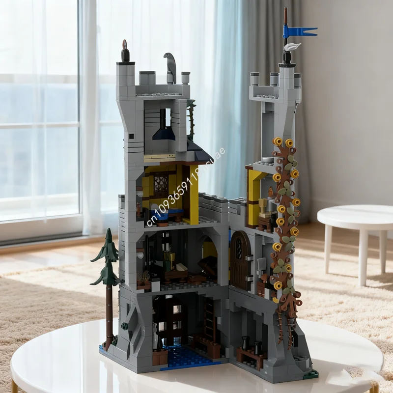 

966 шт. MOC черные соколи RockLake замок соконированная модель строительные блоки рождественские подарки сборка игрушек DIY идея кирпич на день рождения