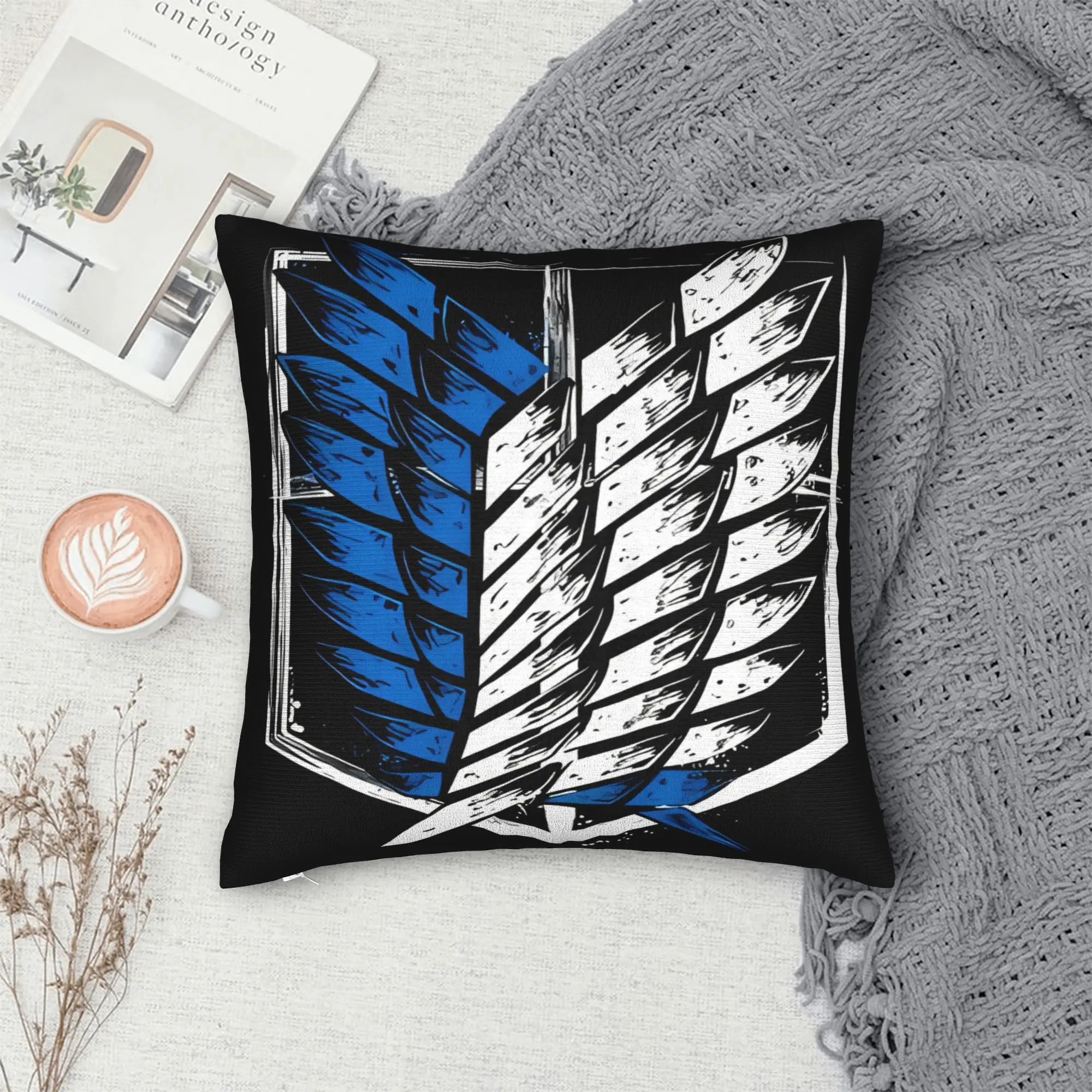 Pillow Case Attacks on Titans Soft  Pillow Cover For Sofa Car Home Decor Funny Pillowcases