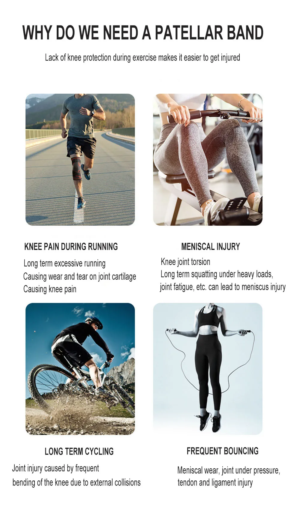 Aolikes 1pc Patella Knies tütze Knie kompression hülsens tütze für Frauen Männer Knies ch merzen Arthritis Schmerzen Sport Knies chutz Knies chützer – Detail 4