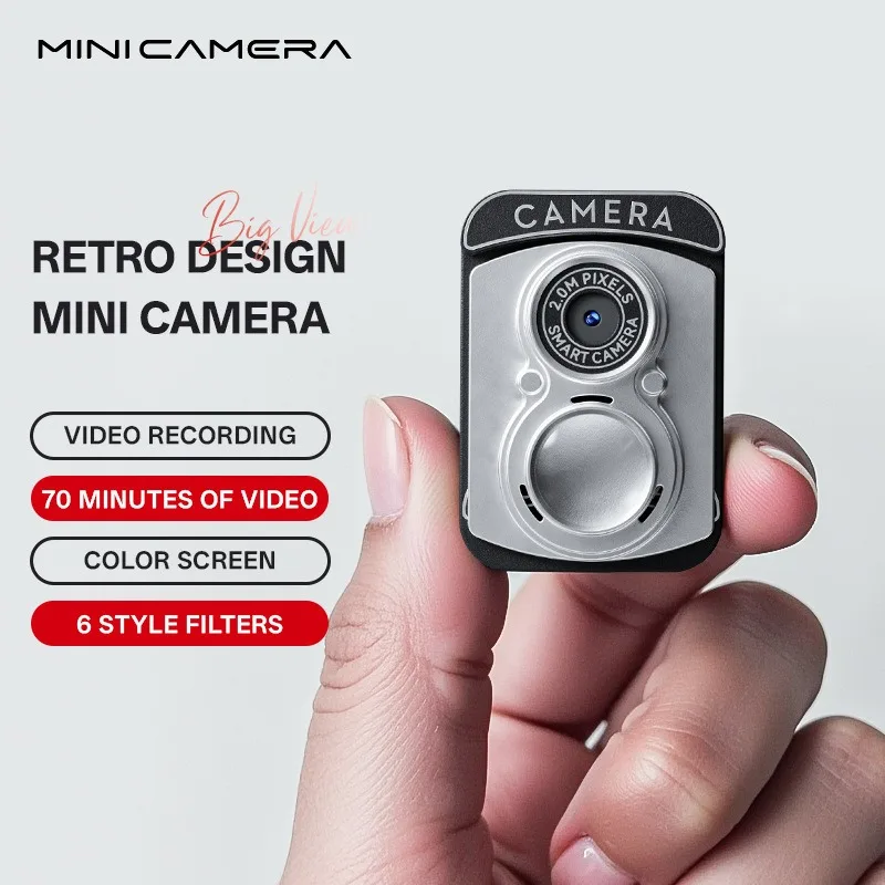 S13 Mini New Keychain Camera 1080P HD Digital Camera Key Chain Portable Retro Thumb Camera Pocket DV Video Recorder Kids Gift