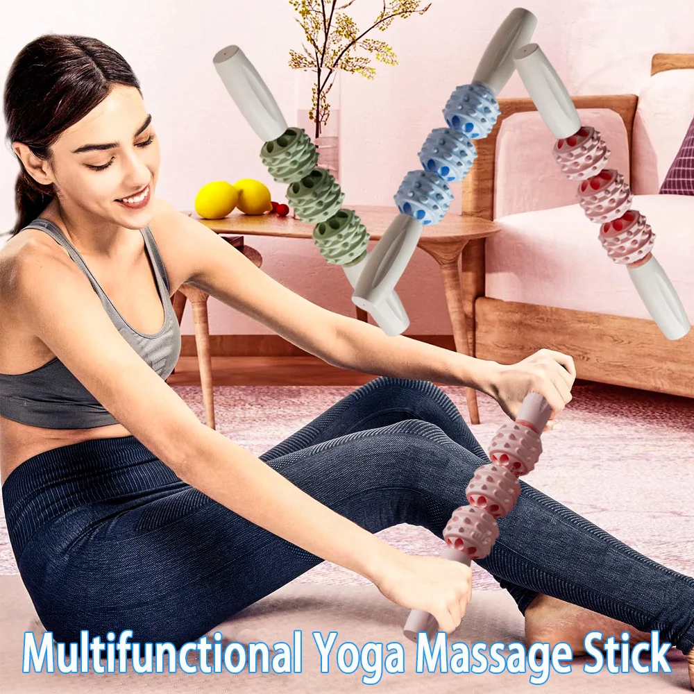 

Ролик для йоги, многофункциональная палочка для фасции, помощь для тренировок на открытом воздухе, массажный меридиан, растяжка тела, инструмент для релаксации