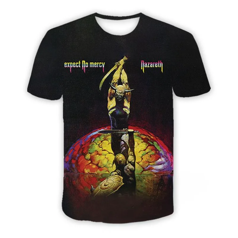 Nazareth Band T-shirts 3D print T-shirt Summer Men Women Short sleeve Kids Top Oversized Harajuku Hip Hop Style Unisex Tee